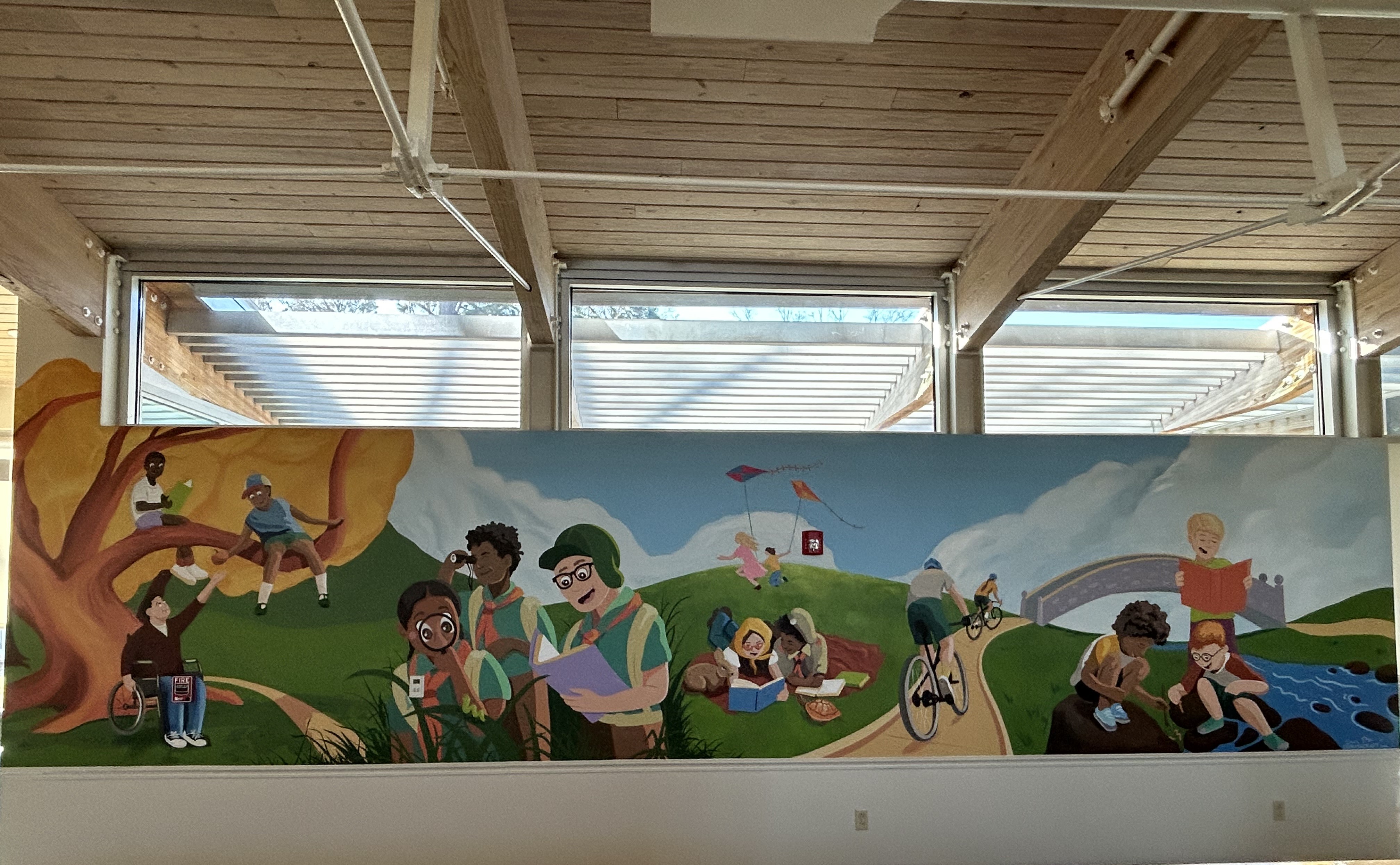 Image of mural at Monticello Branch Library