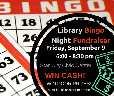 Bingo Night Fundraiser advertisement with date and time