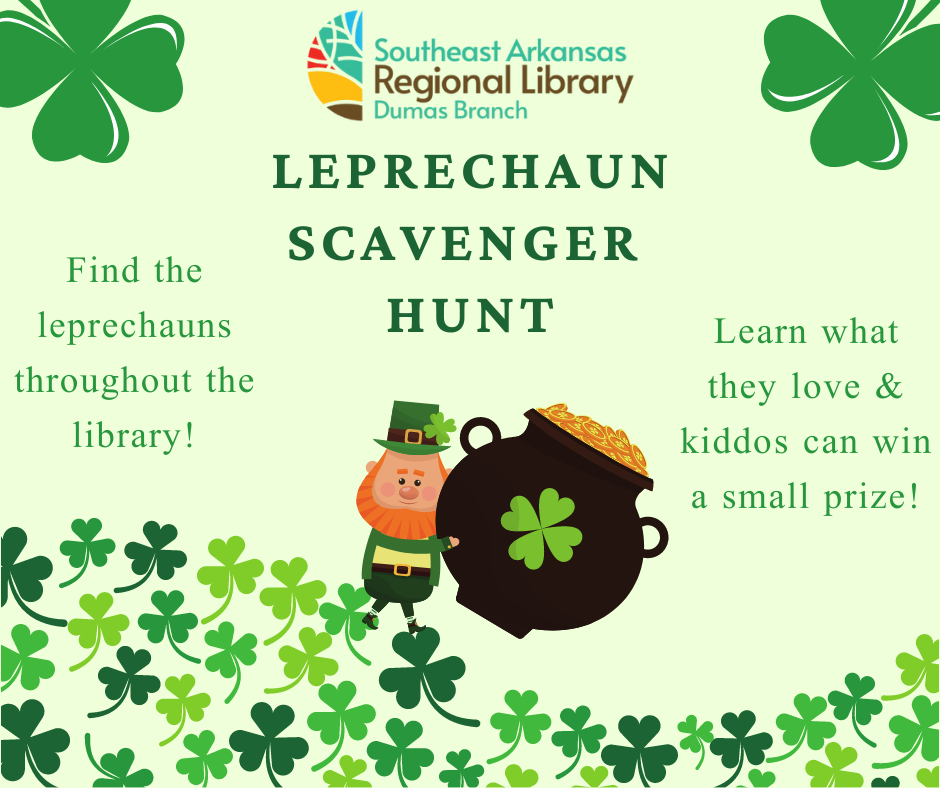 Leprechaun scavenger hunt all March long!