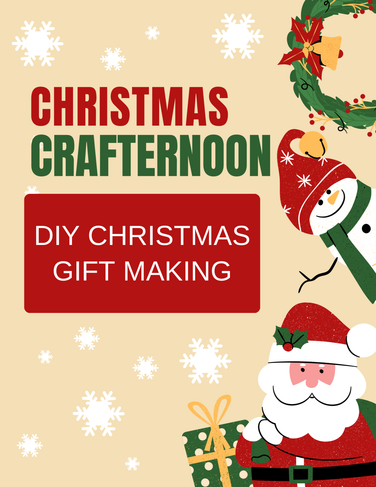 Christmas Crafternoon DIY Christmas gift making advertisement