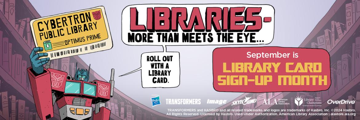 Image of banner for library card sign up month