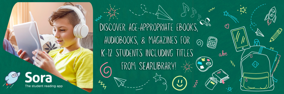 Image of banner for sora reading app for students